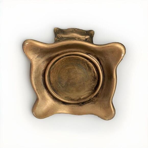 Vintage Ceramic Praying Hands Vase Gold Signature Hand Made Painted 1974 Decor - Picture 8 of 11